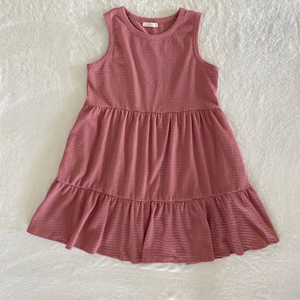 Lush Pink Tiered Ruffled Mini Sundress